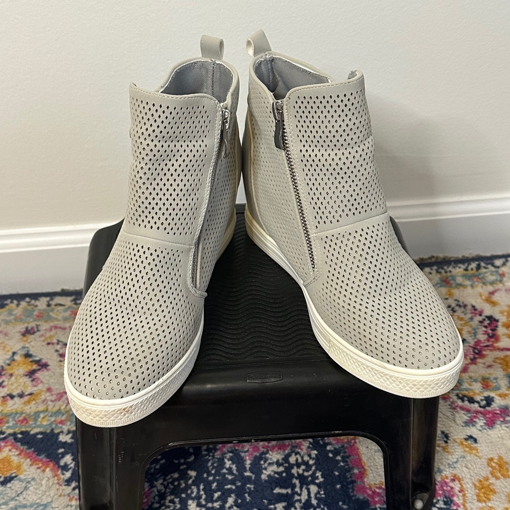 Gray Platform Sneakers